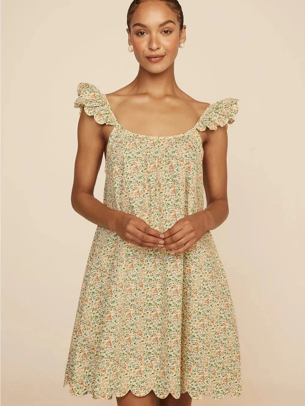 NWT | PIYAMA ~ Indah Wing Nightie - Cotton - Floret Green ~ Size XL